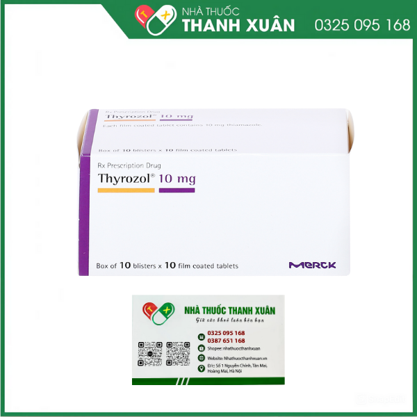 Thyrozol 10mg trị bệnh lý tuyến giáp